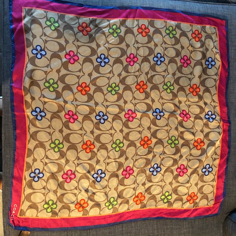 Coach silk scarf